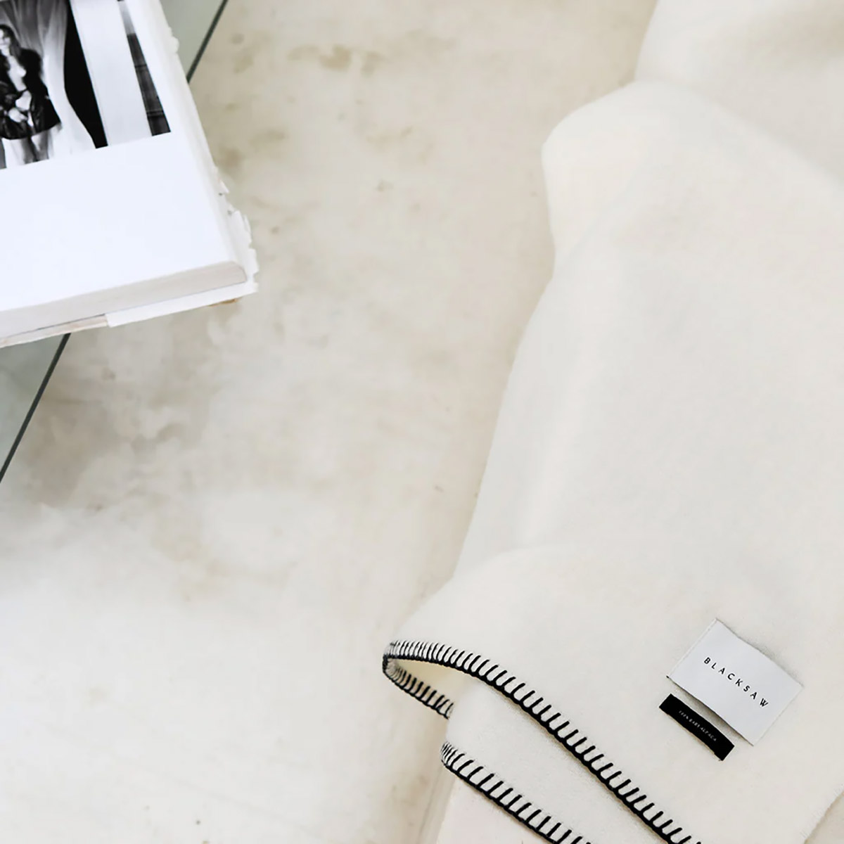 Judd Solid Throw in in Speakeasy Ivory - Image 3