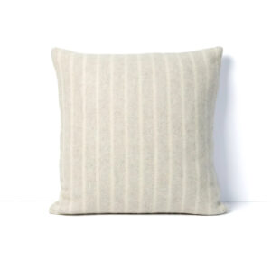 Lee Heirloom Throw Pillow 23" in Vertical Ivory Stripes